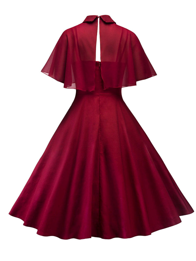 [Pré-vente] Robe Swing Vintage Année 50 Châle Rétro Soirée Cocktail Chic