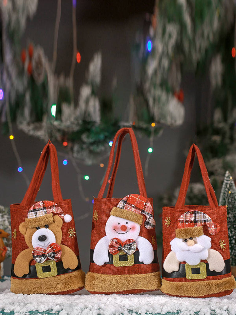 Sac à main rouge de Noël avec bonbons en 3D