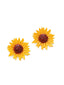 Clous d'oreilles tournesol jaune vintage