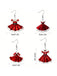 Boucles d'oreilles pendantes en acrylique en forme de robe de princesse