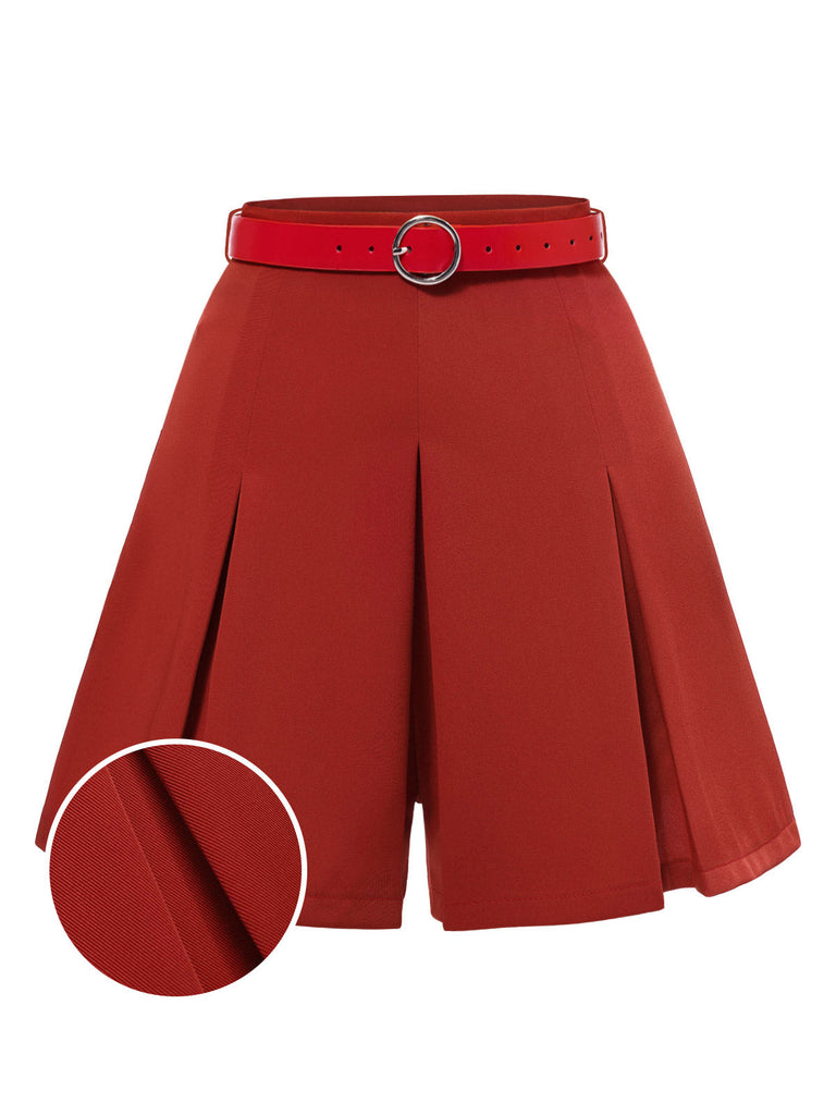 [Prévente] 2PCS hauts à pois jaunes et culottes à ceinture rouge des années 60