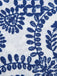 Combishort ceinturée en porcelaine bleue et blanche à col chemise des années 1950