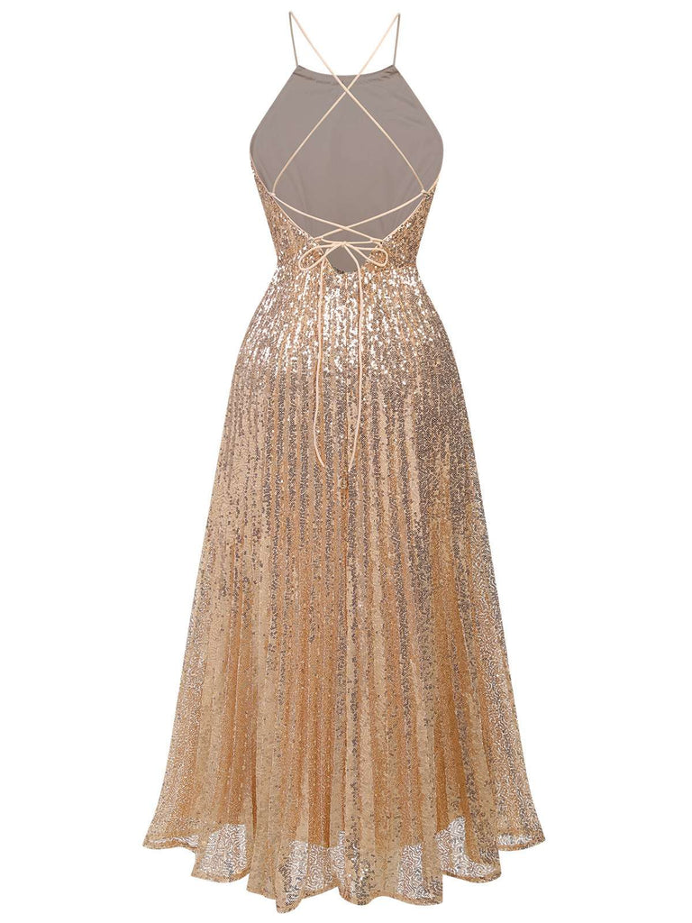 [Pré-vente] Robe dos nu à paillettes des années 1920