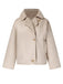 Manteau beige avec doublure en polaire unie des années 1960