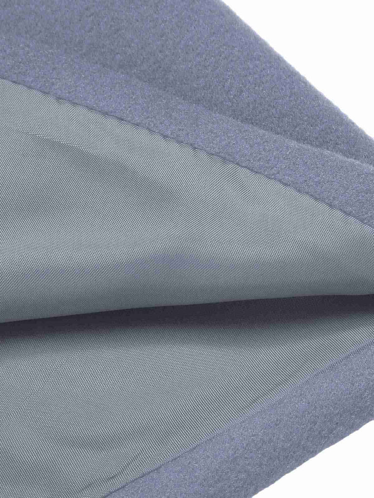 Manteau gris slim à revers couleur unie des années 1950