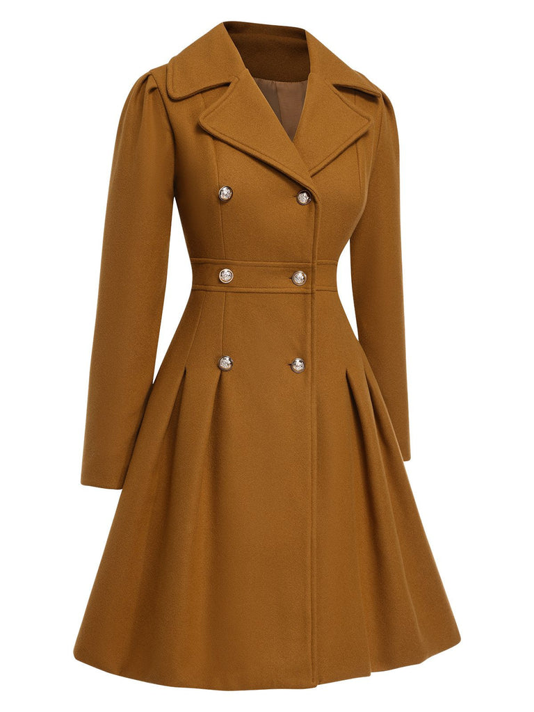 Manteau croisé à col cranté des années 1940