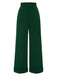 Pantalon large taille haute vert des années 1950