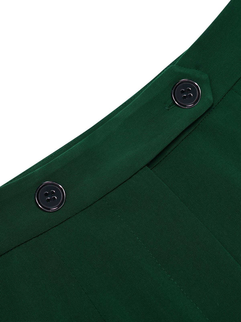 [Pré-vente] Pantalon large taille haute vert des années 1950