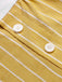 [Pre-Sale] 2PCS Yellow 1950s Stripes Tie-Front Blouse & Shorts