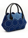 Sac fourre-tout bleu vintage brodé prismatique