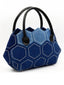 Sac fourre-tout bleu vintage brodé prismatique