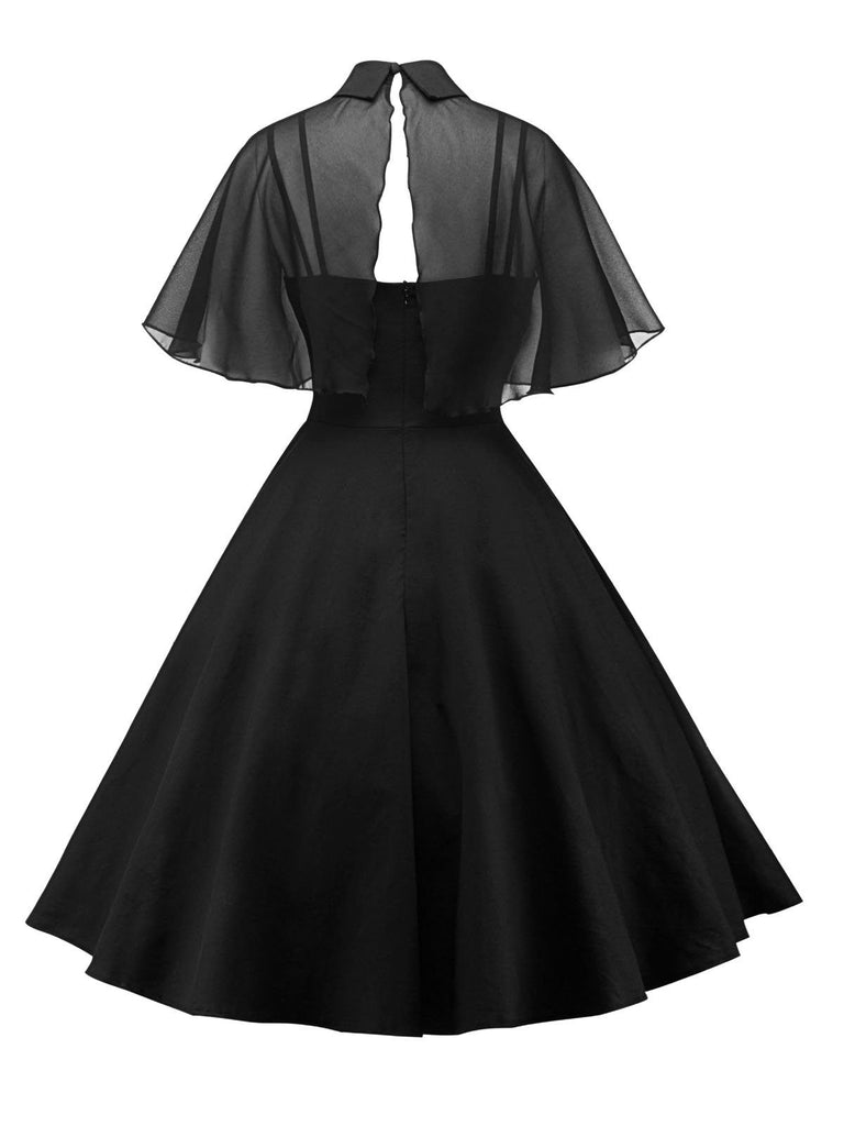 [Pré-vente] Robe Swing Vintage Année 50 Châle Rétro Soirée Cocktail Chic