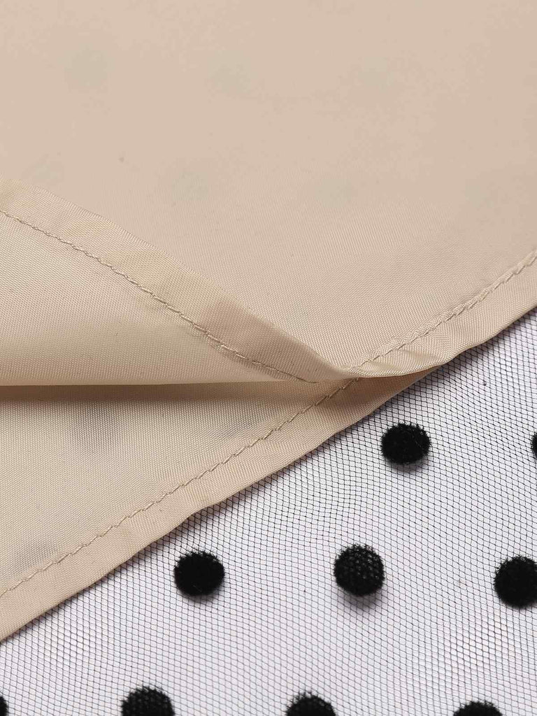 [Prévente] Robe Swing Vintage Année 50 Noire à Pois de Cœur Cocktail Pin Up