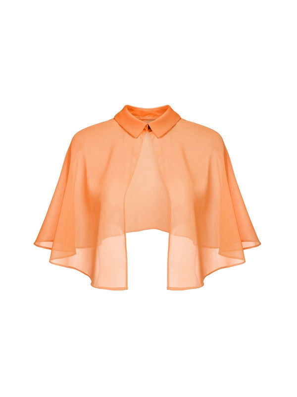 Robe Swing Années 50 avec Cape Chauve-Souris Orange Halloween