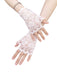 Gants sans doigts en dentelle rose vintage