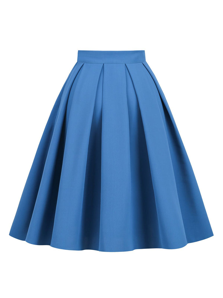 1960s Solid Pleated Skirt