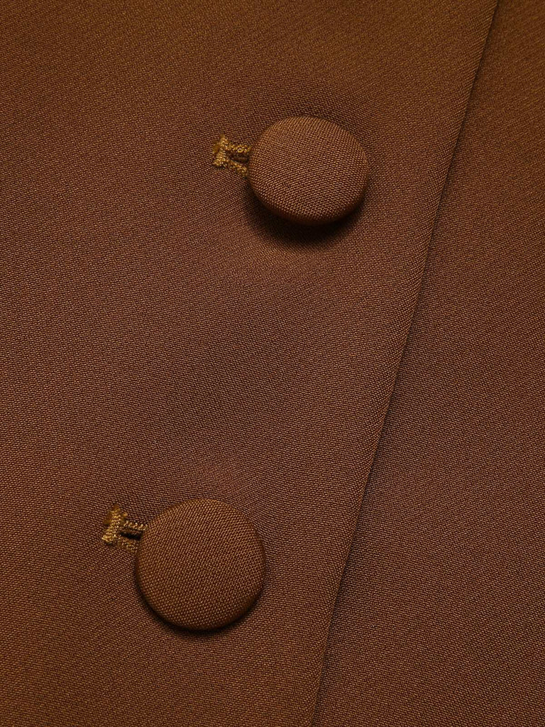 Manteau cape à revers couleur camel des années 1940