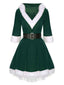 Robe à capuche avec ourlet en fourrure du Père Noël des années 1950