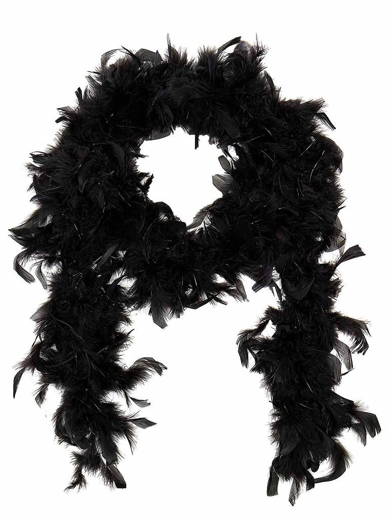 Boa plumes noir et blanc - Accessoire de déguisement - Achat & prix